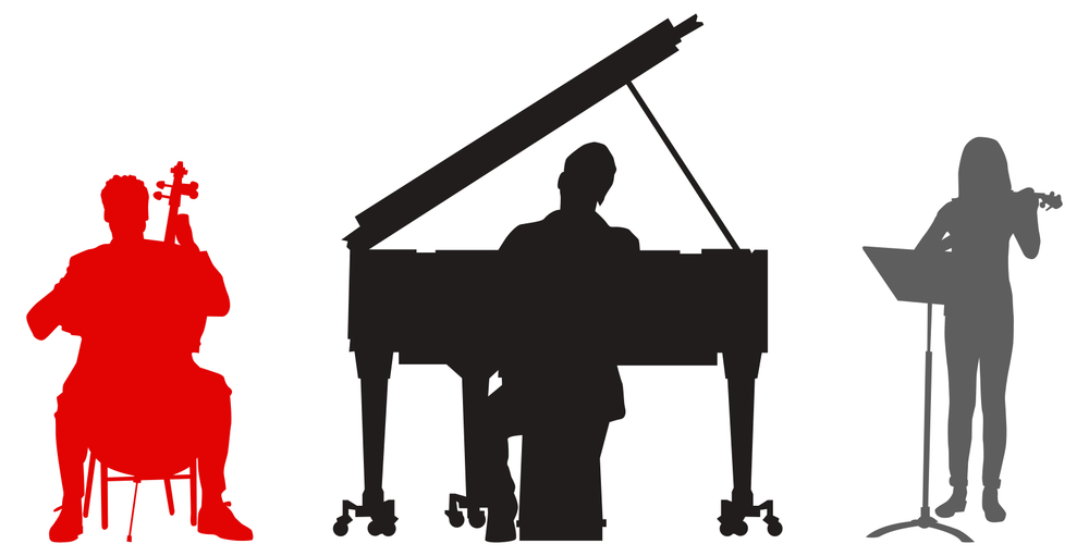 Silhouettes de musiciens